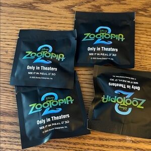 Disney Zootopia 2 Black Packets with Blue Pin